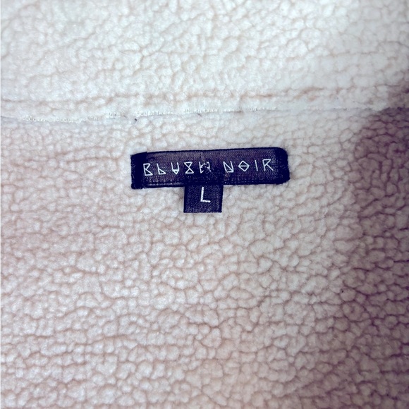 Blush Noir Brown and Cream Teddy Jacket Cozy Style Like New - Picture 4 of 4